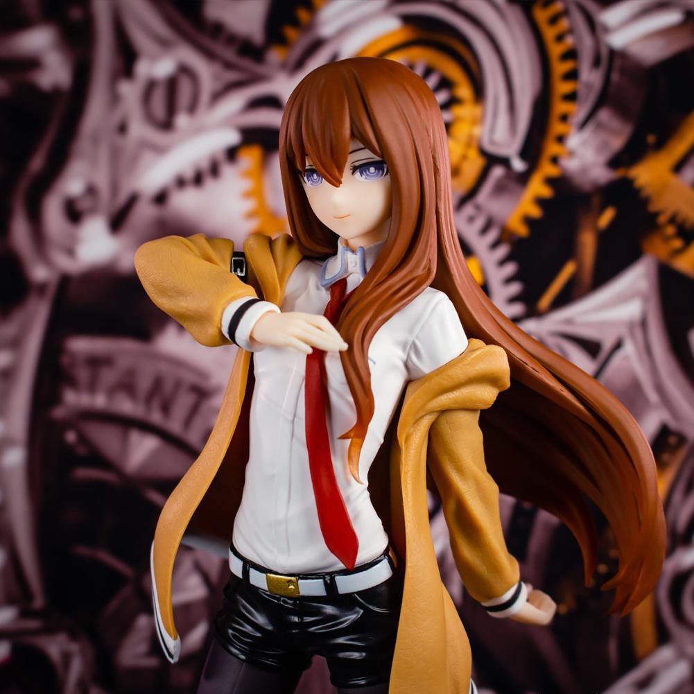 Anime Makise Kurisu Figure Makise Kurisu Action Figure Makise Beauty PVC Model Desktop Ornaments Collection Child Toy Gifts 18cm
