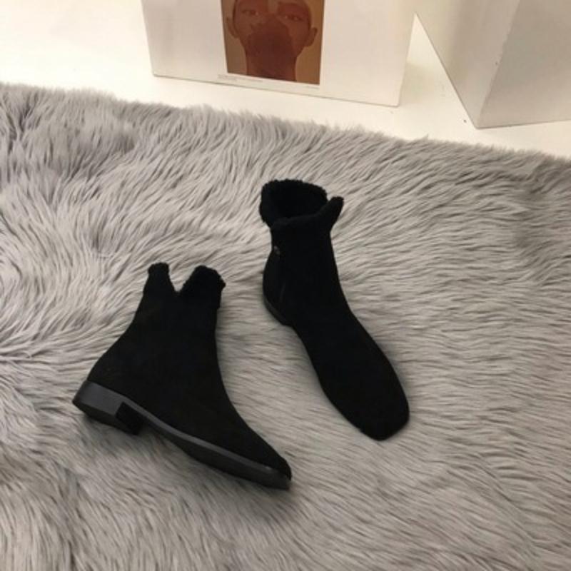 Bota Feminina Fashion Versatile Women Shoes Winter New Low Heel Shoes Comfort Non Slip Women's Boots Simple Women's Snow Boots