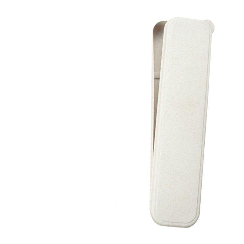 Studentisches Holzbesteck-Set: Löffel, Gabel, Essstäbchen mit Tragetasche. Ideal für den Außenbereich.