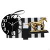 Decorative Wall Clock Sculpture Figurine Artwork Collectible Art Ornament for Hotel Office Home