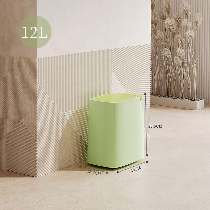 Light Luxury Pop-Up Lid Trash Can for Bathroom, Kitchen & Living Room - Large Capacity