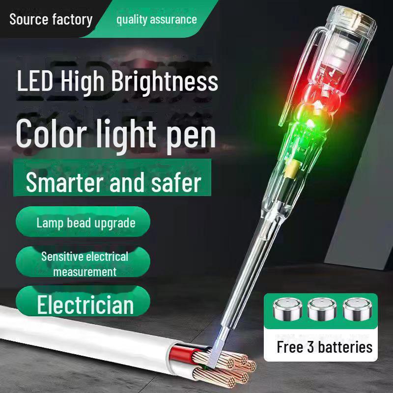 Upgraded Multi-Function Electrician's Electric Pen with Dual-Color High Light Induction for Broken Wire Detection