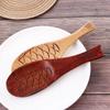 Dinnerware Cooking Eco-friendly Fish Shaped Wooden Easy To Clean Spatula Rice Paddle Rice Scooper Serving Spoons
