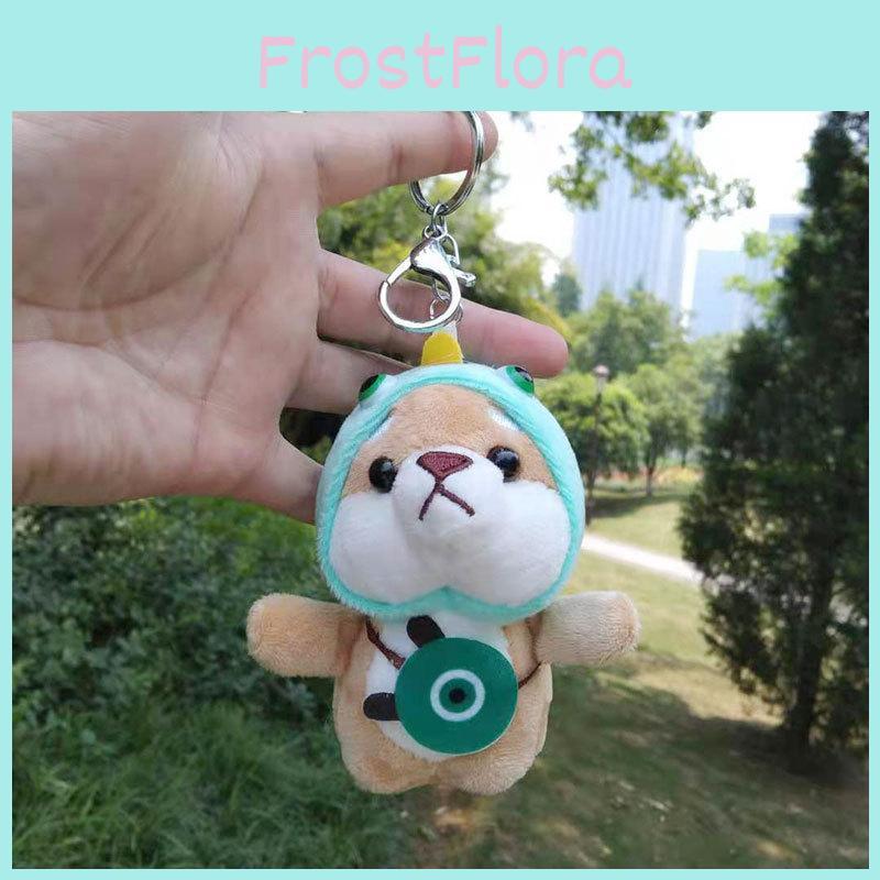 Rozkošná plyšová klíčenka s Akita psem, kreslená panenka Shiba Inu, měkká hračka na tašky a jako dárek