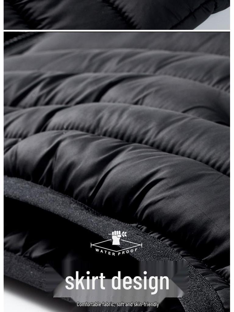 Men's Hooded Cotton-Padded Vest with Zipper Pockets for Autumn & Winter