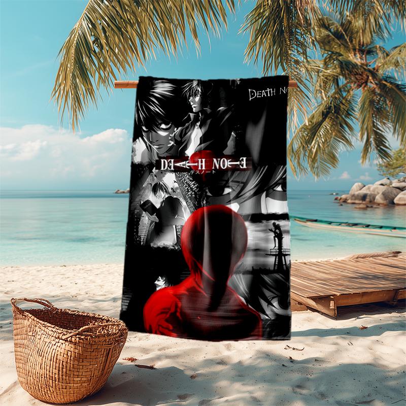 Death Note L Character Poster Beach Towel Soft Outdoor Camping Seaside Outdoor Pool Towel Absorbent Bath Towel Printing Beach Beach Towel Comfort