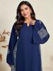 Eid al-Adha Arabic Patchwork Plus Size Party Dress