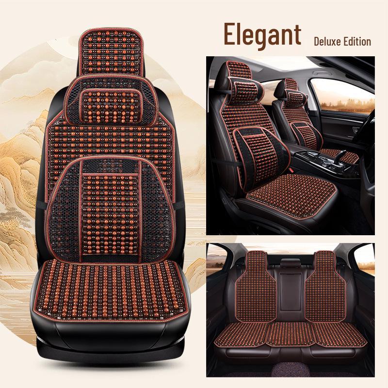 

Эргономичный деревянный чехол-подушка для автомобильного сиденья с бусинами - Дышащий, Нескользящий, Универсальный для всех сезонов