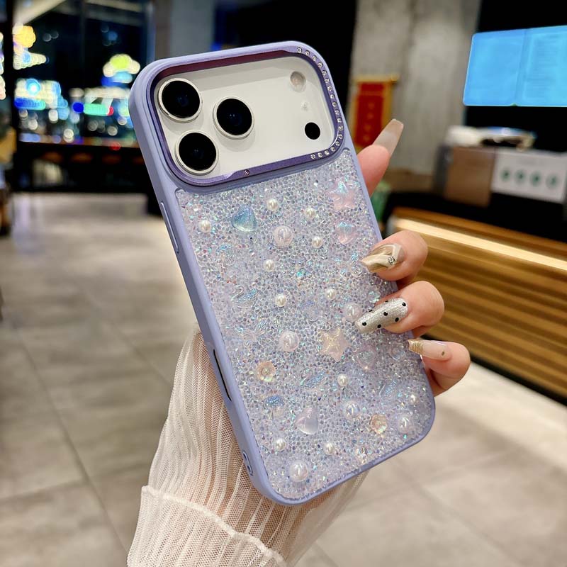 Per iPhone 17 ProMax Custodia Lussuosa Full Glitter Diamante per iPhone 17 Air 16 15 13 14 Pro Max 17Pro Cover Antiurto Caque