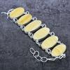 Bracciale in Argento Sterling 925 con Pietra di Calcite Gialla 7-8"