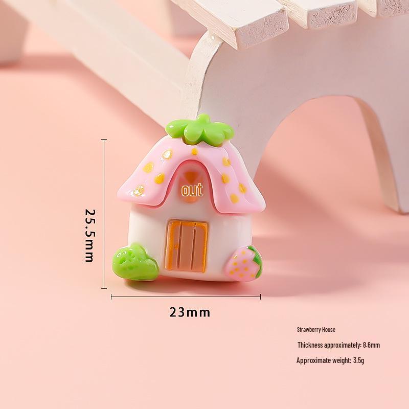 Resin DIY Jewelry Accessories: Fairy Tale Cottage Cream Glue Phone Case, Magnet, Keychain.