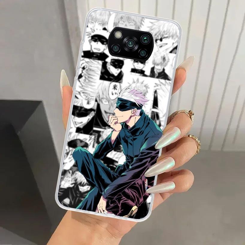 Jujutsus Gojo Satoru Phone Case for Xiaomi Poco X5 X6 X7 Pro F7 Ultra M7 Redmi 15 15C 13 13C 12 12C 10 10A 10C 9 9A 9C 9T Shell