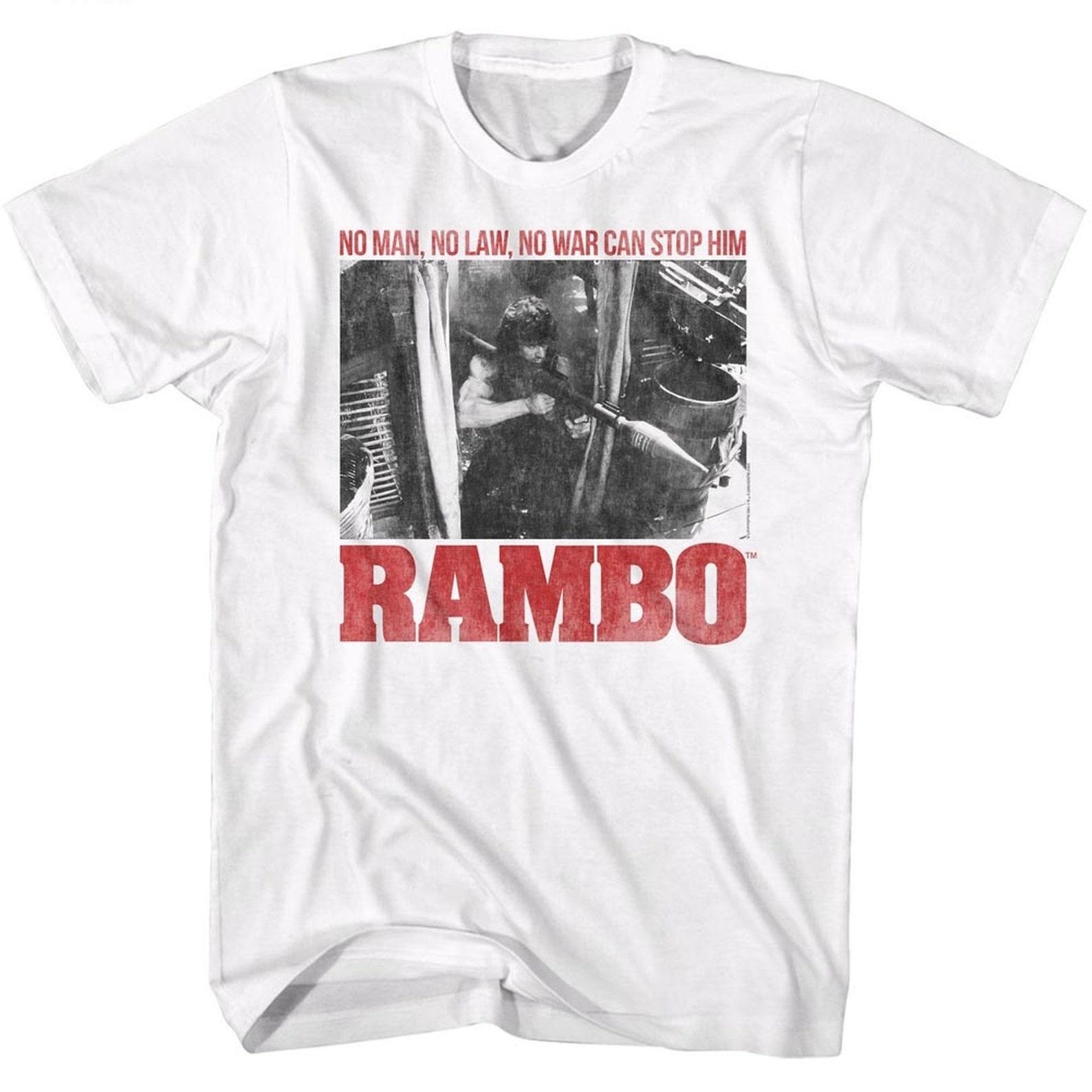 Rambo No One White Adult T-Shirt XL