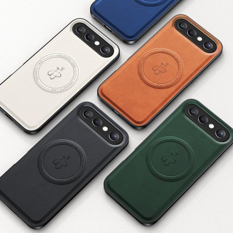 Wireless Charging Magnetic Case for Vivo X300 FE Protective Cover PU Leather Hard Back Shell Coque