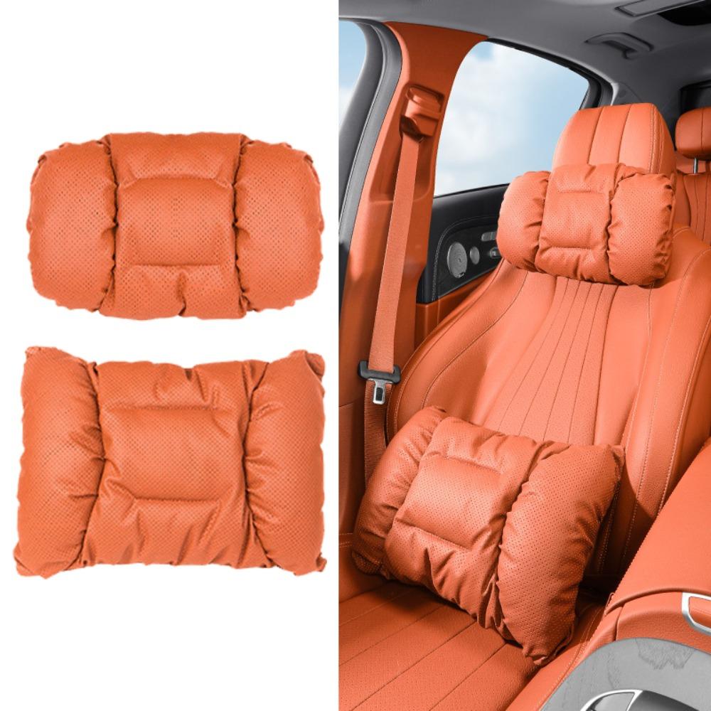 Practical Bubble Cotton Car Seat Cushion Multifunctional Anti-Stain Car Headrest Support Breathable Leather Neck Pillow