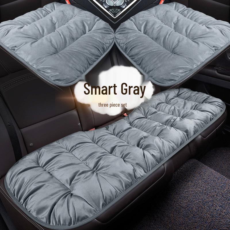 Velvet Car Lumbar Support Cushion Set: Thickened, Warm & Comfortable for Autumn/Winter