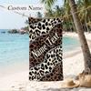 Trendy leopard print Custom Name Printed Beach Towel Personalized Soft Towel For Swimming Beach Travel