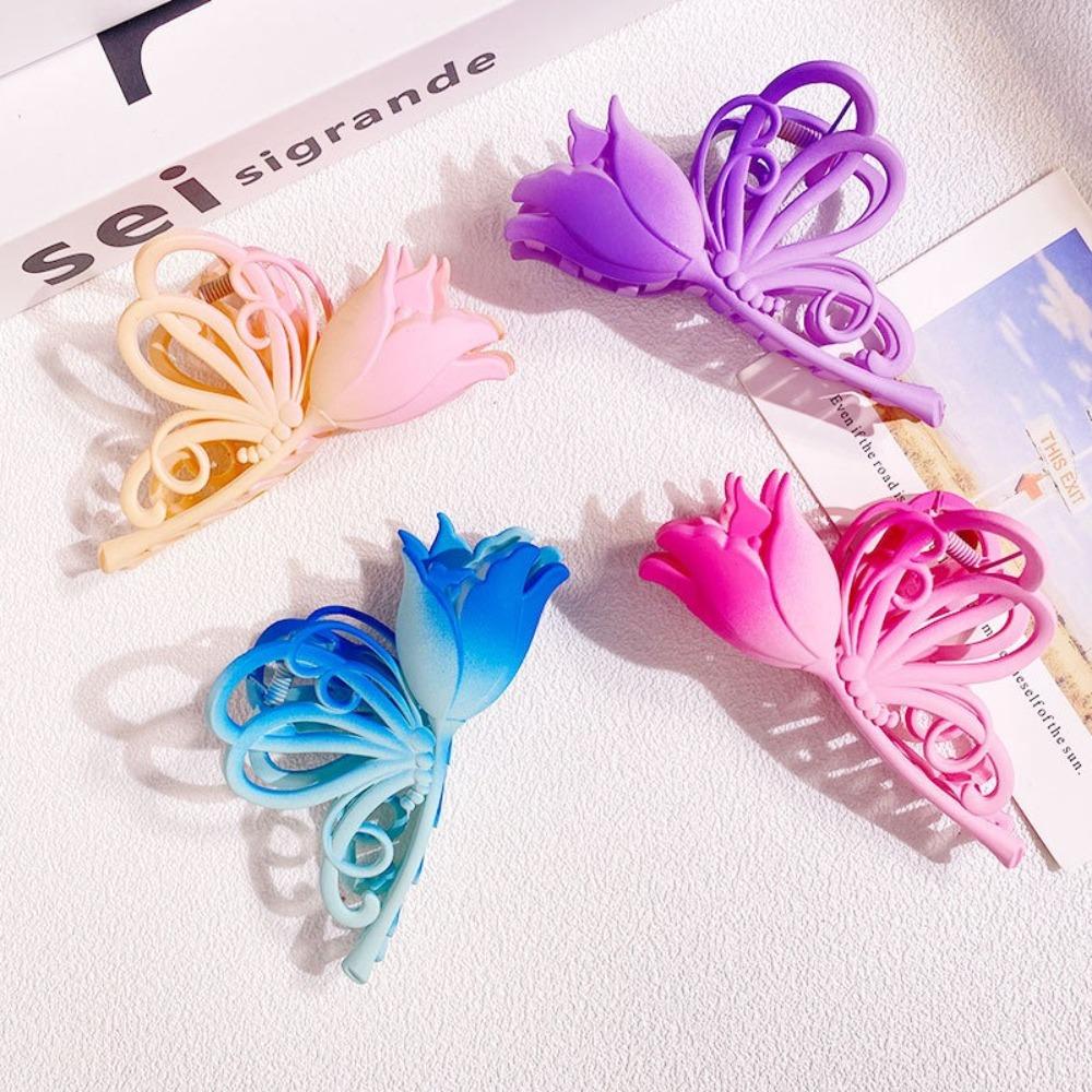 

Разноцветные заколки для волос в форме роз, красный градиент, бабочка, галстук-бабочка, аксессуары для волос, модный дизайн, праздничный стиль