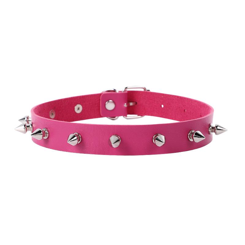 New European & American Punk Rivet PU Choker Necklace - Gothic Harajuku Style
