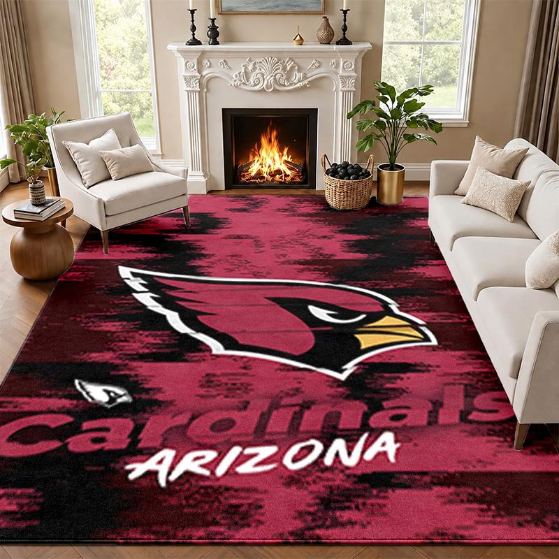 Arizona Cardinals Carpet Door Mat for Living Room or Bedroom Protective Mat Under Chair Office Decoration Christmas Gift Birthday Present