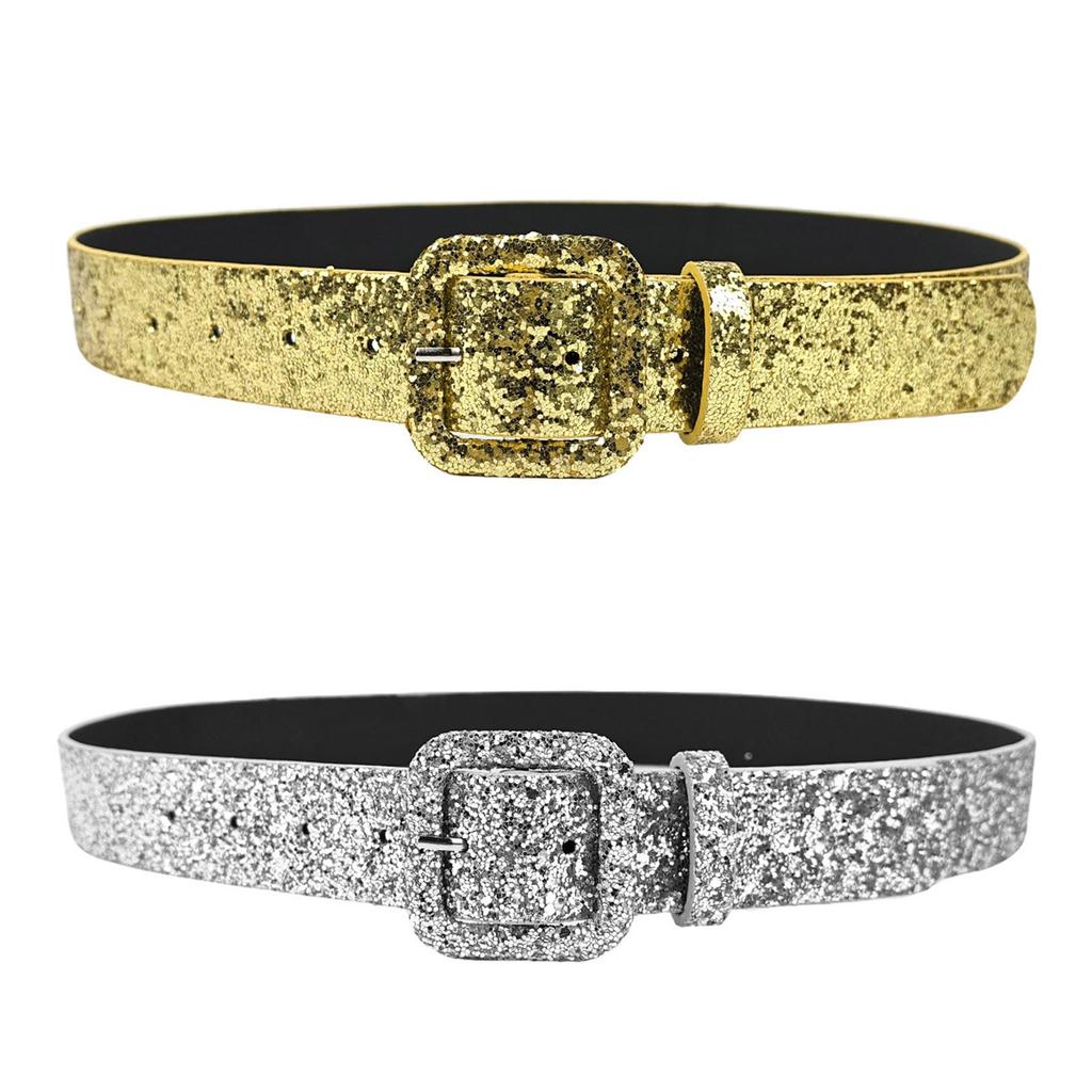 Sequin Designed Belt Decorative Waistband for Women Fashionable Waist Accessory for Parties Wear and Celebrations