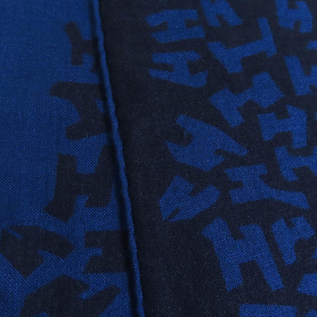 Great HERMES shawl Navy black cashmere Women Used