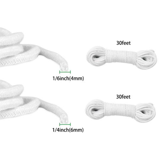 1/2 Roll Self Watering Rope Soft Good Air Permeability No Pilling Washable Reusable Absorbent Long DIY Hydroponic Capillary Wick Cord Gardening Tool