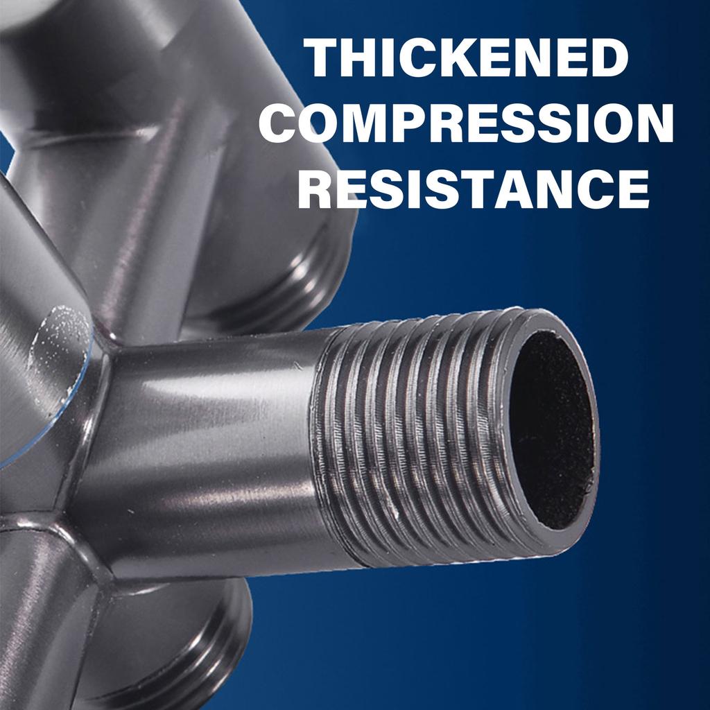 3 Way Water Diverter Valves Steel Quick Connect Splitter Versatile 3 Way Water Distributor for Kitchen Bathroom Garden