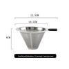 304 Stainless Steel Reusable Coffee and Tea Drip Filter Funnel