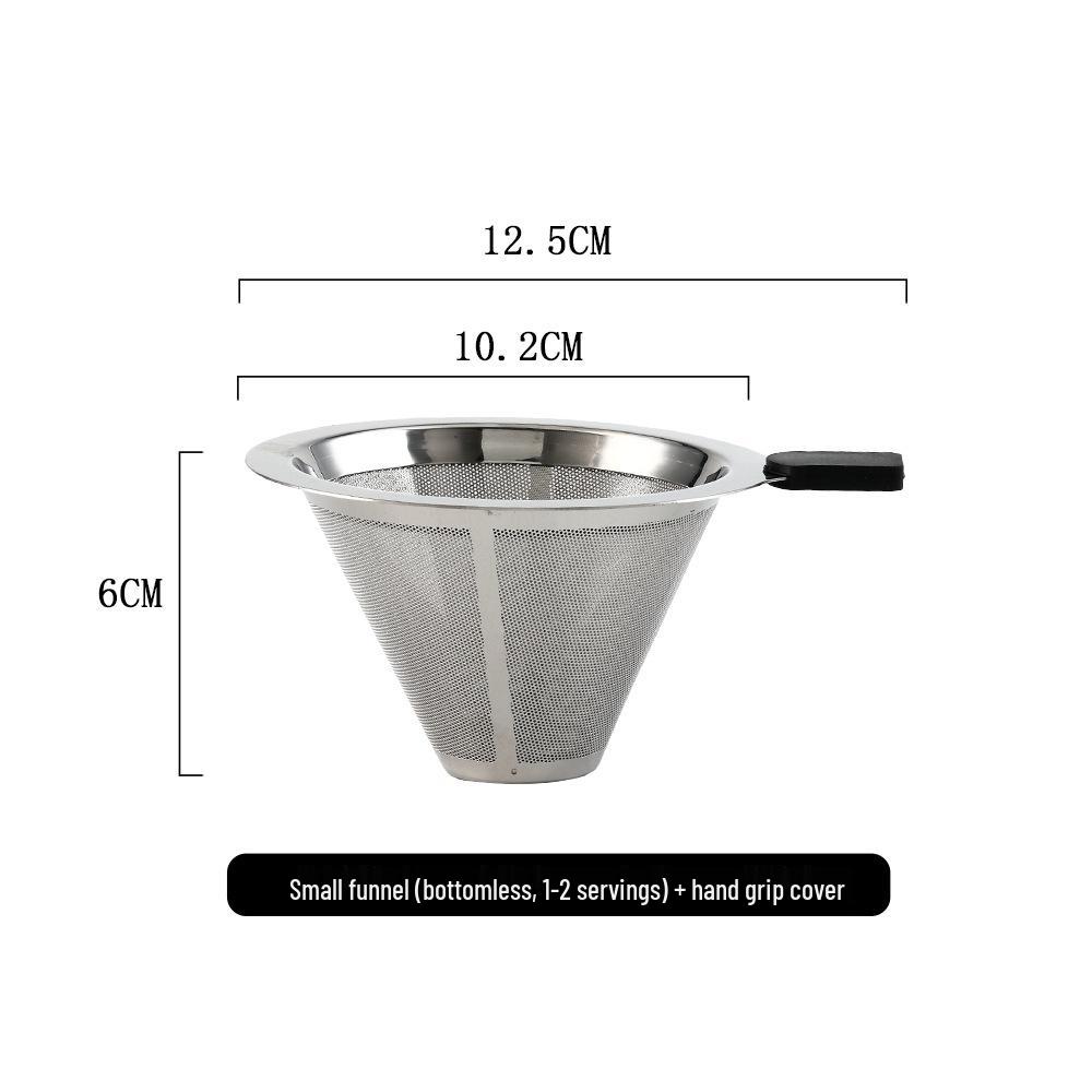 304 Stainless Steel Reusable Coffee and Tea Drip Filter Funnel