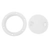 2PCS Boat Hatch Deck Plates Non Slip Round Shape Thickened Rubber Ring Inspection Deck Plate with Detachable Cover White