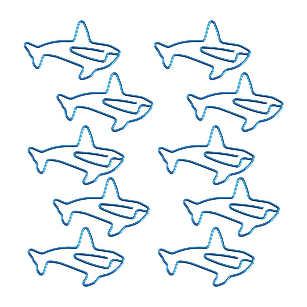 100 ks Kancelářské sponky Unikátní tvar delfína Lehké Přenosné Proces galvanizace Kovová kancelářská sponka Kancelářské sponky