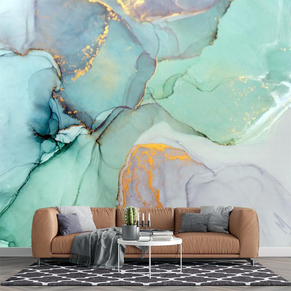 

Colorful Marble Wallpaper Abstract Texture Murals Living Room Bedroom Marble Wall Murals 200 cm(W) x 140 cm(H)