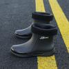 Neue Regenschuhe Herren Kurz Wasserdicht Klebeschuhe Lässig Angeln Autowäsche Arbeit Wasserstiefel Flach Rutschfest Regenstiefel