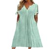 2026 Spring/Summer V-Neck Lace Ruffle Dress - Slimming High Waist Women's European-American Style