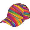 Casquette de baseball à imprimé arc-en-ciel multicolore, réglable, style papa golfeur, pour hommes et femmes, casquette trucker à visière incurvée, snapback
