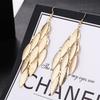 European and American Earrings, Fashionable Styles, Fashionable Metallic Exaggerated Tassels, Elegant Long Trendy Element Earrings and Pendants