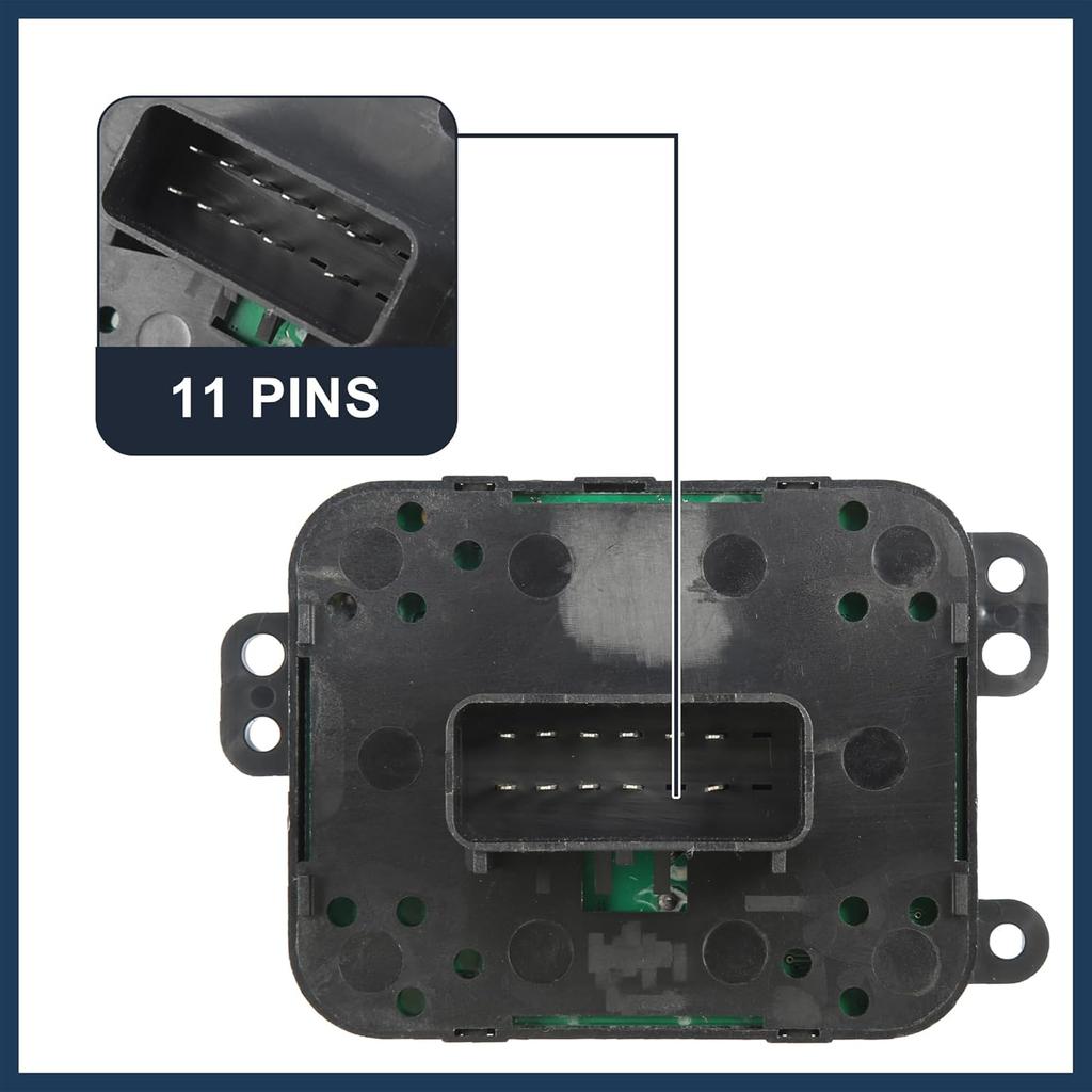 Power Window Switch, Front Left Driver Side Window Control Switch No.56010677AA for Jeep Liberty 2004 Black, 1 Pc