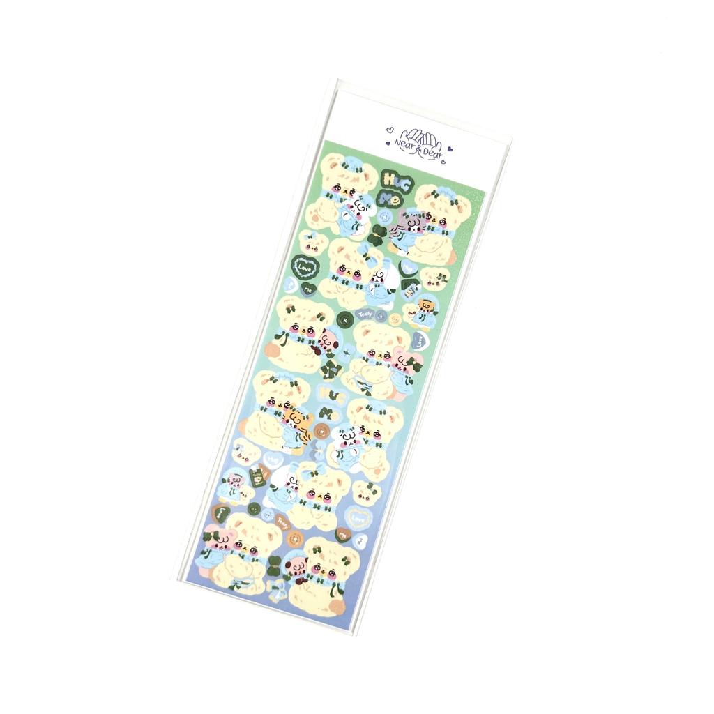 Korean Popular Cartoon Animal Sticker Ins Korean Laser Cute Creative Hand Account Goo Card Sticker