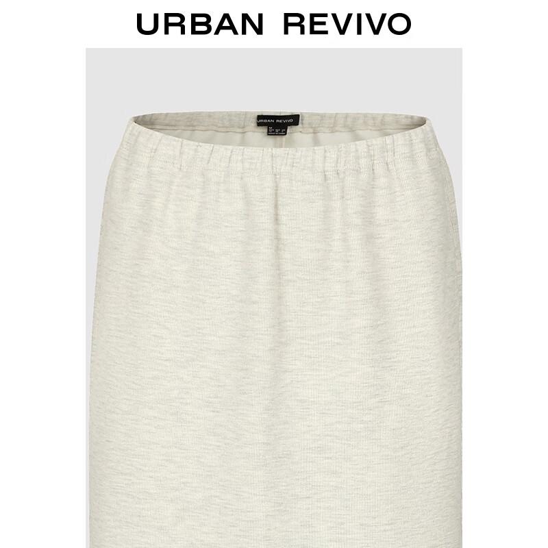 UR Women's Elastic Waist Back Slit Skirt