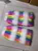 Subculture White Fluffy Socks Cover Women's Q Show Leg Ring Medium Tube Calf Socks Star Element Plush Leg Cover K