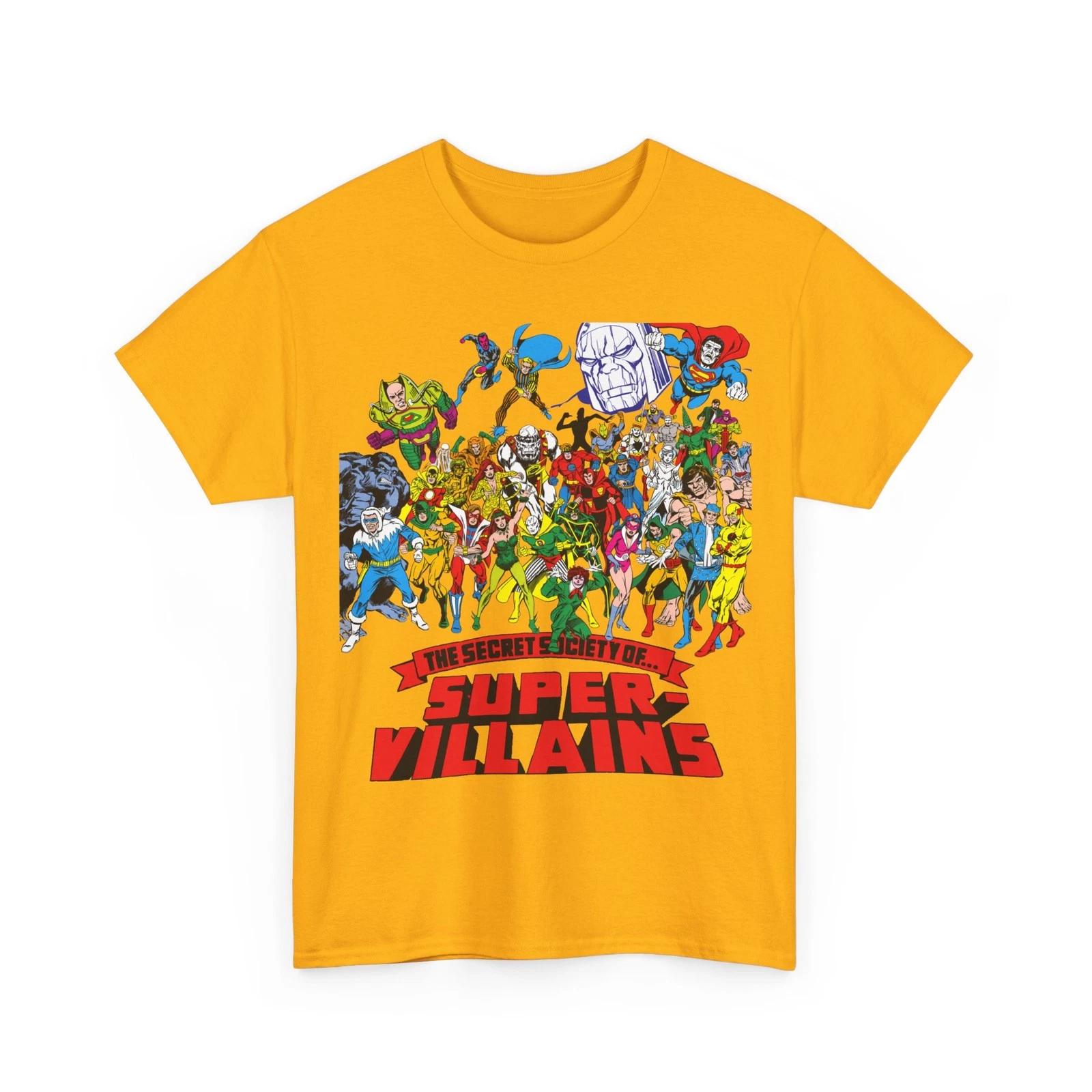 Secret Society of Super-Villains T-Shirt SSOSV Sinestro Grodd Vintage-Style Tee M
