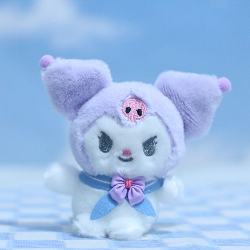 Adorable Sanrio Kuromi Melody Cinnamoroll Plush Toy Cartoon Keychain Accessory