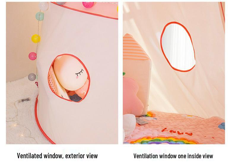 Kids' Indoor/Outdoor Castle Tent - Little Rabbit Design for Girls & Boys