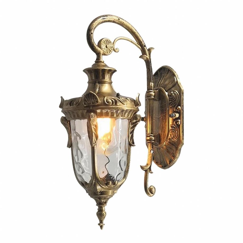 Weatherproof Outdoor Wall Sconce with Glass Shade Farmhouse Lantern