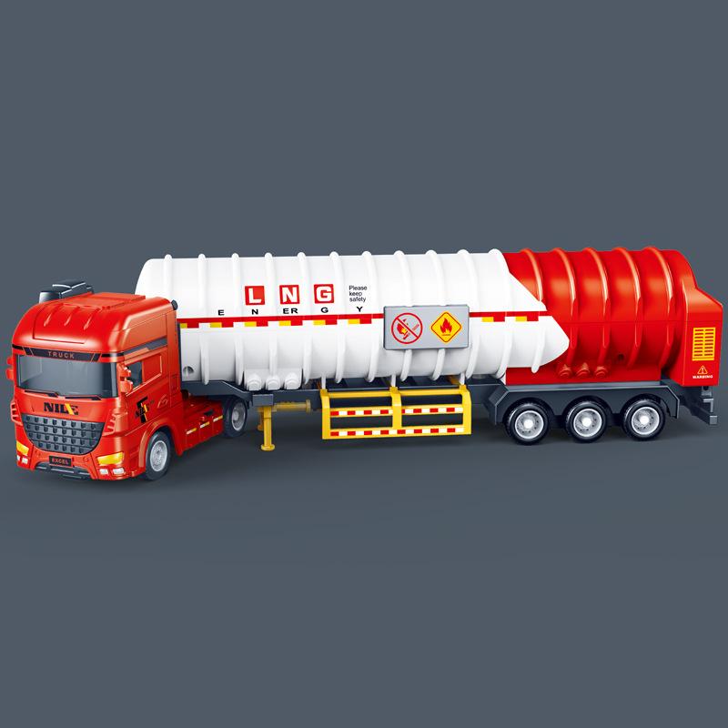 

Oil Tank Inertial Truck Toy Child Oil Transport Vehicle Model Boy Holiday Gift красный