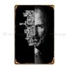 Poster Citazione Steve Jobs Bianco e Nero Targhetta Metallica Poster Casa Soggiorno Bar Segno di Latta Personalizzato da Parete Poster