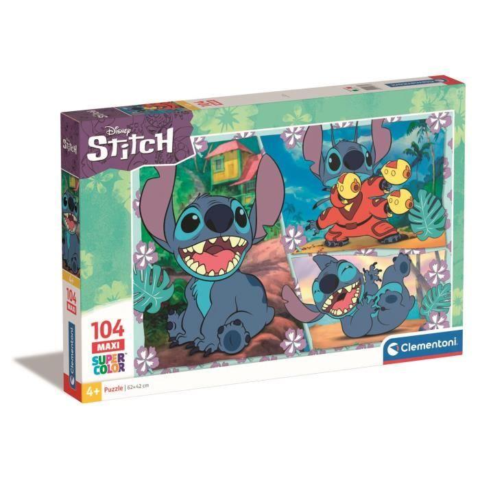 Puzzle Stitch 104 pièces Maxi, Pour enfants à partir de 3 ans, Thème dessins animés, CLEMENTONI