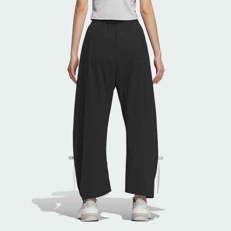 Adidas SS25 Mode Rayée Confortable Polyvalent Pantalon Décontracté Bas Femme Noir JY7666