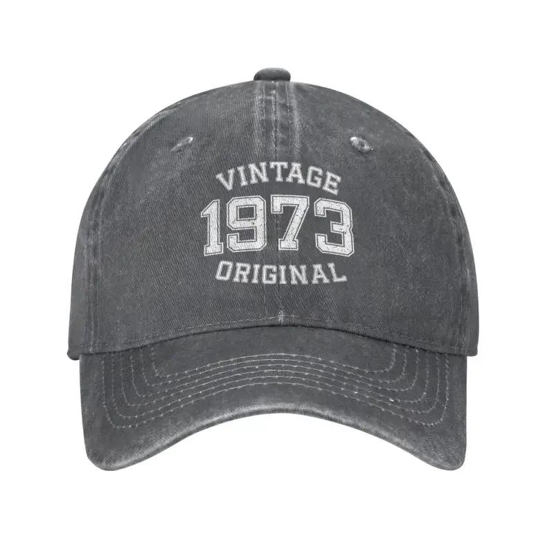 Classic Cotton Vintage 1973 Birth Year Original Baseball Cap Women Unisex Custom Adjustable Adult Dad Hat Hip Hop